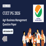 CUET PG 2026 Agri Business Management Question Paper with Solution Pdf